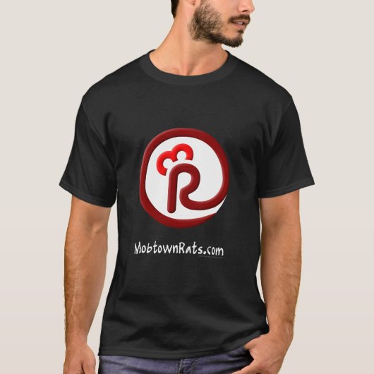 公式のロゴT (黒) Tシャツ (正面)