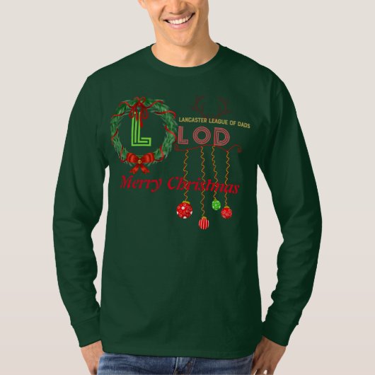 公式のロードクリスマスの長袖緑 Tシャツ (正面)