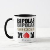 公式の両極サッカーのお母さん マグカップ (左)