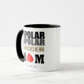 公式の両極サッカーのお母さん マグカップ (正面左)