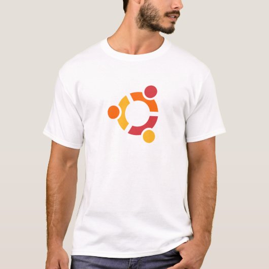 公式の人間の特徴をもつUbuntu Tシャツ (正面)
