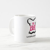 公式の作家Lolahのレースのコーヒー・マグ コーヒーマグカップ (正面左)