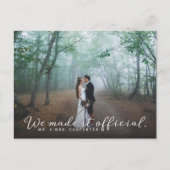 公式の写真を結婚作った 案内ポストカード (正面)