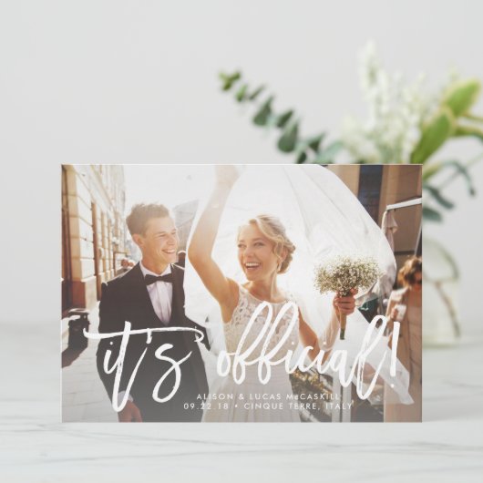 公式の写真結婚投下のお知らせ 招待状 (スタンド正面)