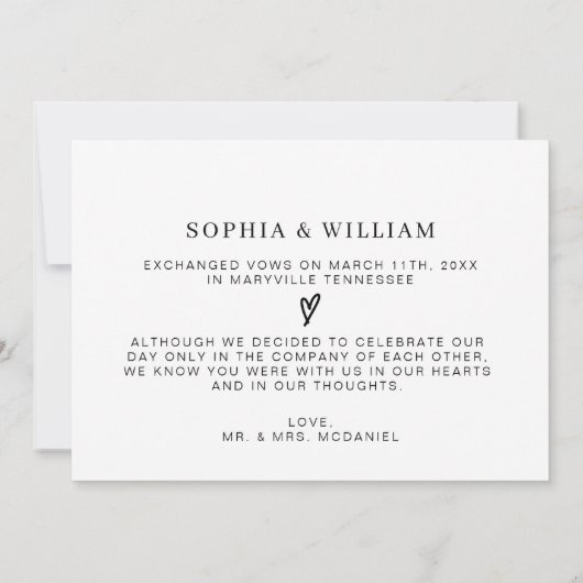 公式の写真結婚投下のお知らせ 招待状 (裏面)