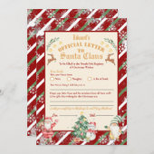 公式の北極からのサンタへの手紙 5x7インチ招待状 招待状 (正面/裏面)