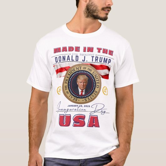 公式の司会者トランプ就任式のデイシャツ Tシャツ (正面)