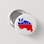 公式の品位のパーティー(TM)のアナグマボタン 缶バッジ (正面&裏面)