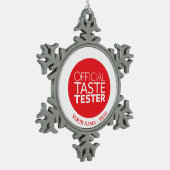 公式の好みのテスター スノーフレークピューターオーナメント (左)