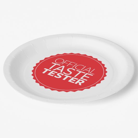 公式の好みのテスター ペーパープレート (アングル)