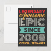 公式の思春期 13歳の誕生日 13歳 ポストカード (正面/裏面)