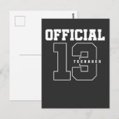 公式の思春期 13歳の誕生日 13歳 ポストカード (正面/裏面)