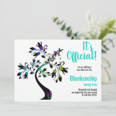 公式の期待されている花の木のティール（緑がかった色） 案内状 (スタンド正面)