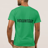 公式の枕カバーのプロジェクトチームのワイシャツ-緑 Tシャツ (裏面)