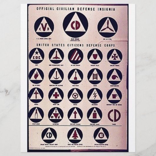 公式の民間防衛記章 チラシ (正面)