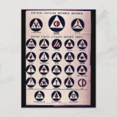 公式の民間防衛記章 ポストカード (正面)