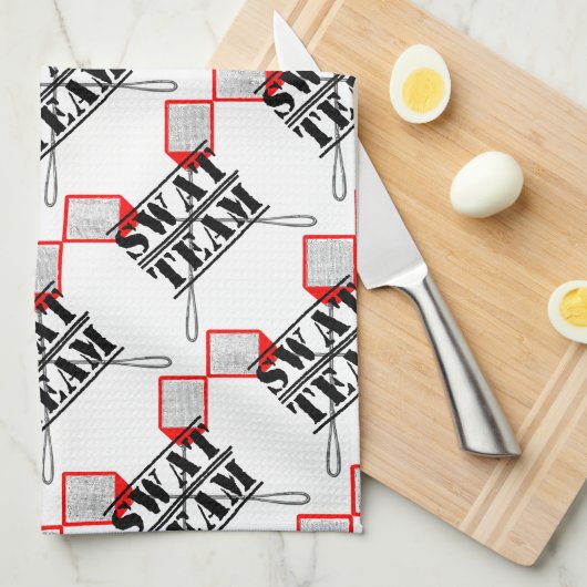 公式の特別機動隊のハエ叩き キッチンタオル (四つ折り)