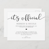 公式の駆け落ち結婚だ 案内ポストカード (正面/裏面)