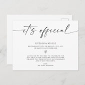 公式の駆け落ち結婚だ 案内ポストカード (正面/裏面)