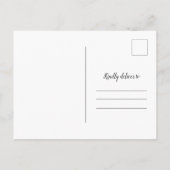 公式の駆け落ち結婚の発表後 案内ポストカード (裏面)