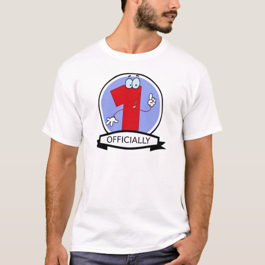公式の1歳の誕生日バナー Tシャツ (正面)