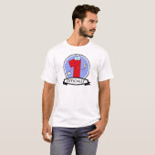 公式の1歳の誕生日バナー Tシャツ (正面フル)