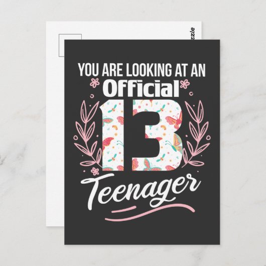 公式の13歳の娘または姪 ポストカード (正面/裏面)