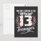 公式の13歳の娘姪 ポストカード (正面/裏面)