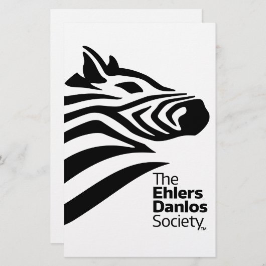 公式のEhlers-Danlosの社会のロゴ 便箋 (正面/裏面)