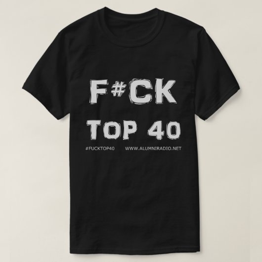 公式のF#ckの上40の軍隊のTシャツ-白い手紙 Tシャツ (デザイン正面)
