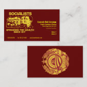 公式のObammunistの部品の人民委員カード 名刺 (正面/裏面)