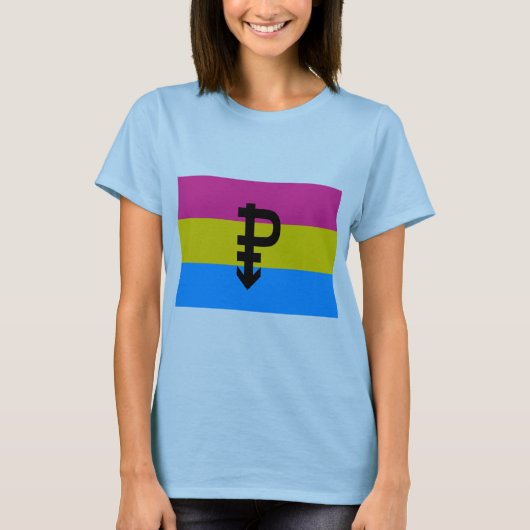 公式のPANSEXUALプライドの旗 Tシャツ (正面)