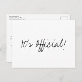 公式よ！シンプル結婚の発表 案内ポストカード (正面/裏面)