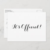 公式よ!シンプル結婚の発表 案内ポストカード (正面/裏面)