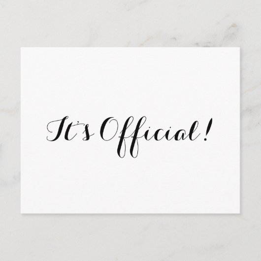 公式よ!シンプル結婚の発表 案内ポストカード (正面)