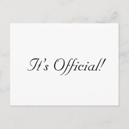 公式よ!素朴シンプル結婚発表 案内ポストカード