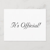 公式よ！素朴シンプル結婚発表 案内ポストカード (正面)