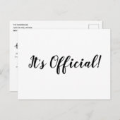 公式よ！駆け落ち結婚の告知カード 案内ポストカード (正面/裏面)