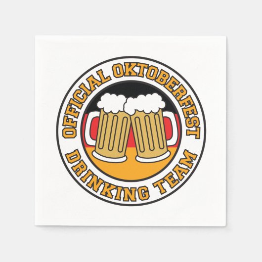 公式オクトーバーフェスト飲みチーム旗 スタンダードカクテルナプキン (正面)