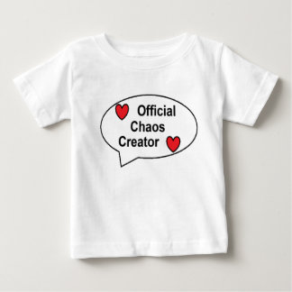 公式カオス・クリエイター・キッズTシャツ - 面白い傾斜デザインG ベビーTシャツ