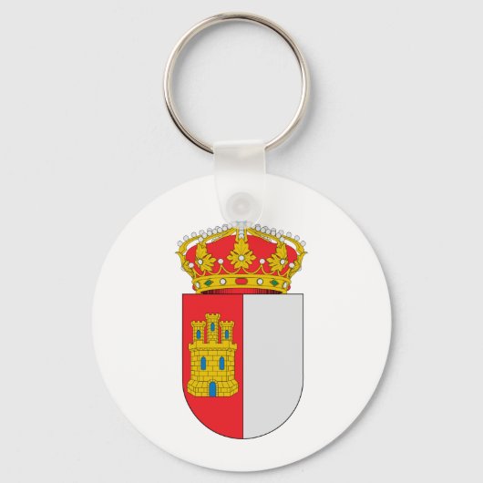 公式カスティーリャ – ラマンチャスペインのコートアームズシンボル キーホルダー (正面)
