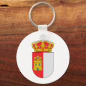 公式カスティーリャ – ラマンチャスペインのコートアームズシンボル キーホルダー (正面)