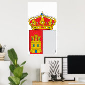 公式カスティーリャ – ラマンチャスペインのコートアームズシンボル ポスター (ホームオフィス)