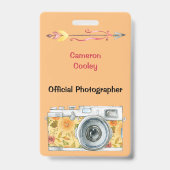 公式カメラマン ヴィンテージ カメラ バッジ (裏面)