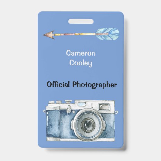 公式カメラマン ヴィンテージ カメラ バッジ (正面)