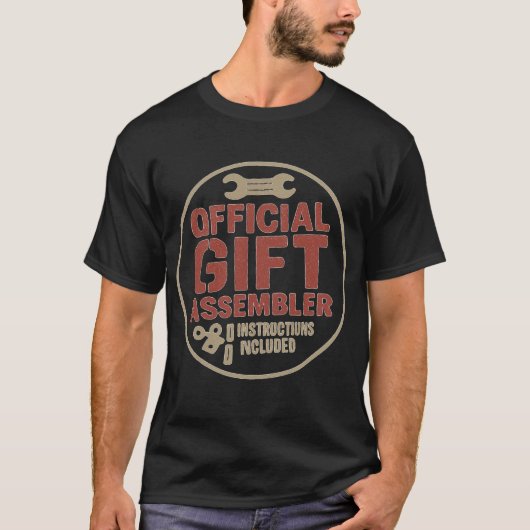 公式ギフト組み立てお父さんクリスマスTシャツ Tシャツ (正面)