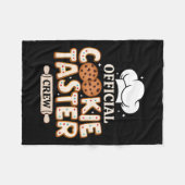 公式クッキータスタークルーおもしろいベーキングチームファミー フリースブランケット (正面(横))