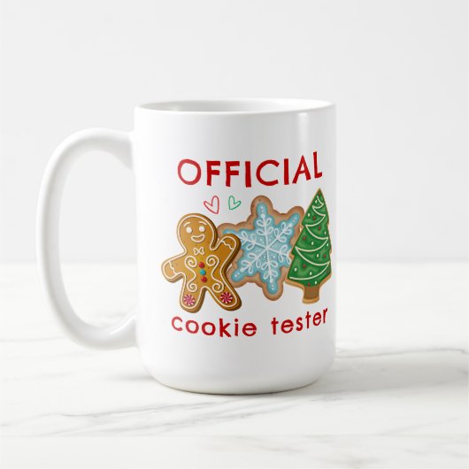 公式クッキーテスターおもしろいクリスマス コーヒーマグカップ (左)