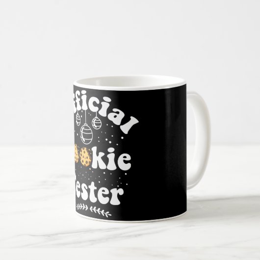 公式クッキーテスター クッキーが好きな人のためのクリスマスギフト コーヒーマグカップ (正面右)