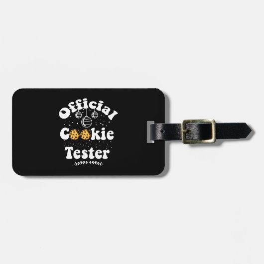 公式クッキーテスター クッキーが好きな人のクリスマス ラゲッジタグ (正面横)